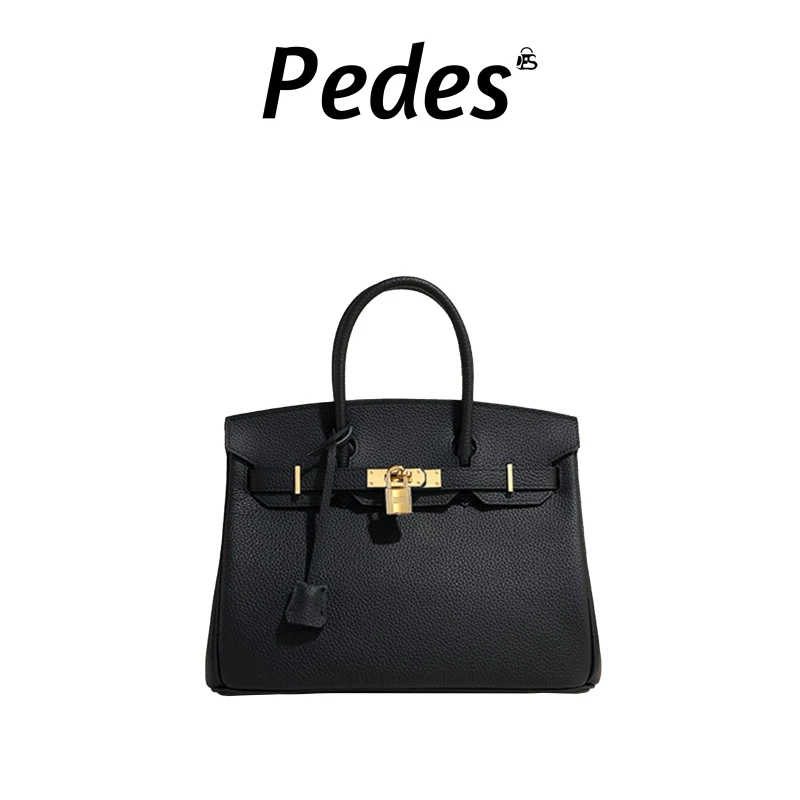 PEDES头层牛皮（尺寸30*15*24）高级手提铂金包6935