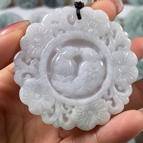 翡翠颈饰未镶嵌喜上眉梢福利
