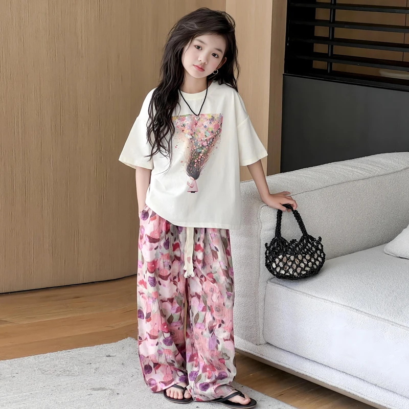 女童夏季新款休闲韩版套装中大童宽松洋气两件套女孩网红时髦夏装