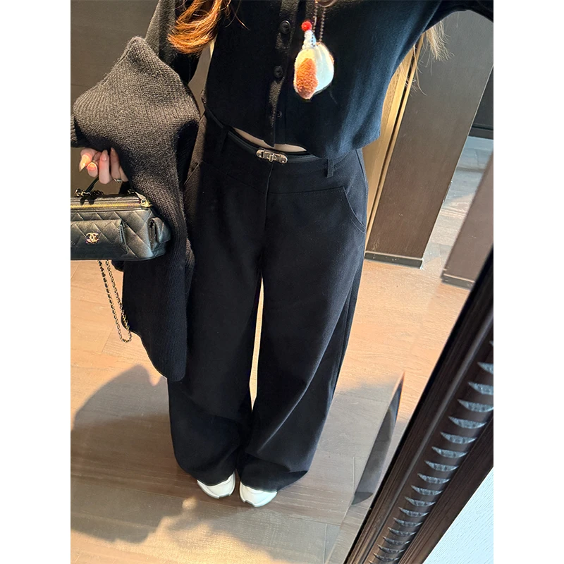 肉完  气质老钱宽松阔腿显瘦西装裤