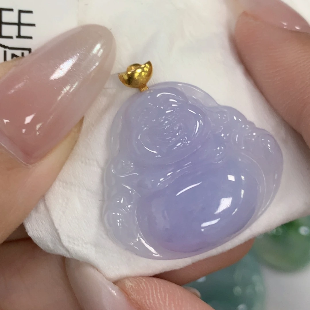 颈饰18K金镶嵌翡翠