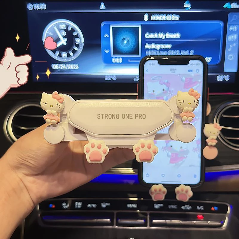 车载手机支架创意卡通新款车上专用出风口仪表台吸盘导航固定支架