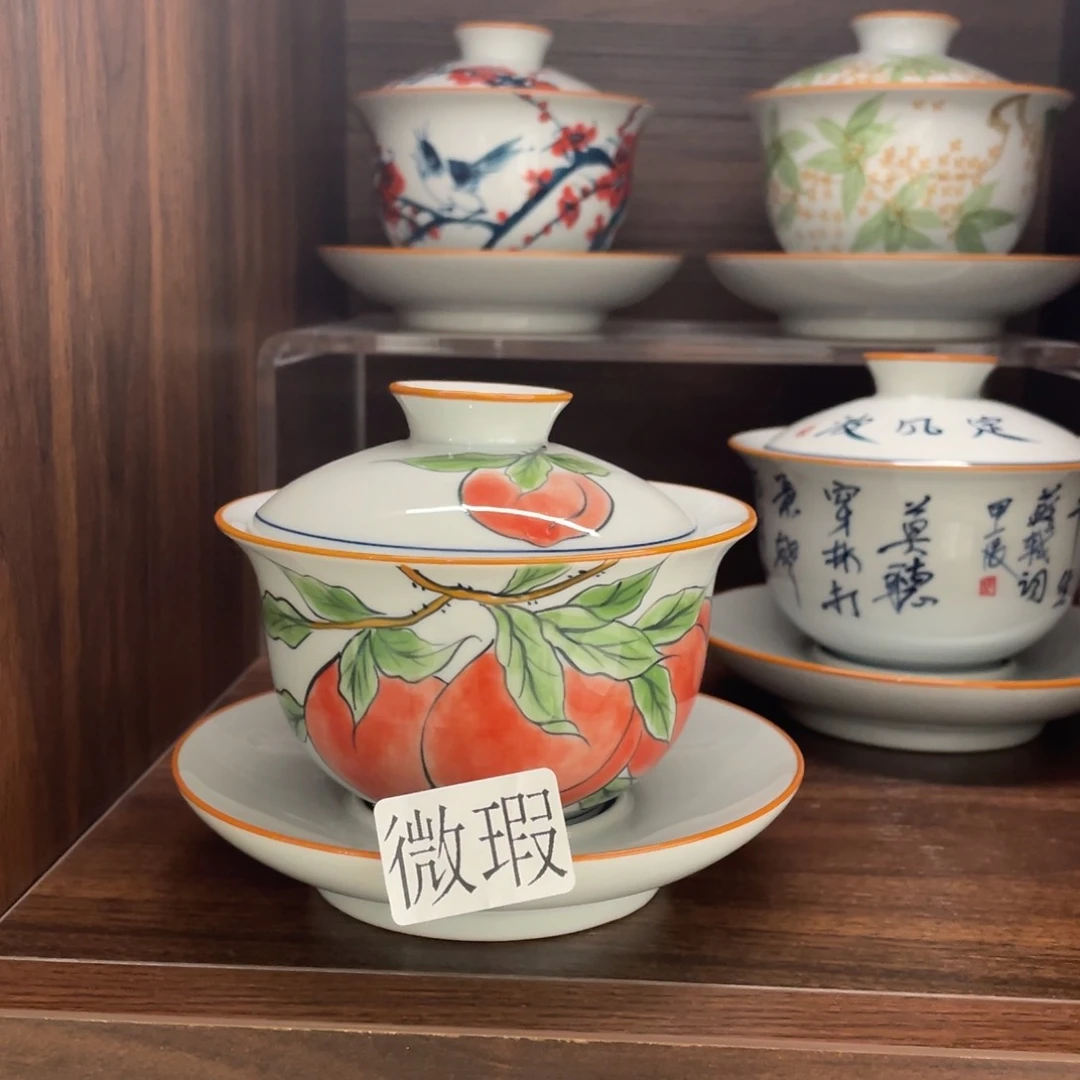 微瑕釉下彩纯手绘