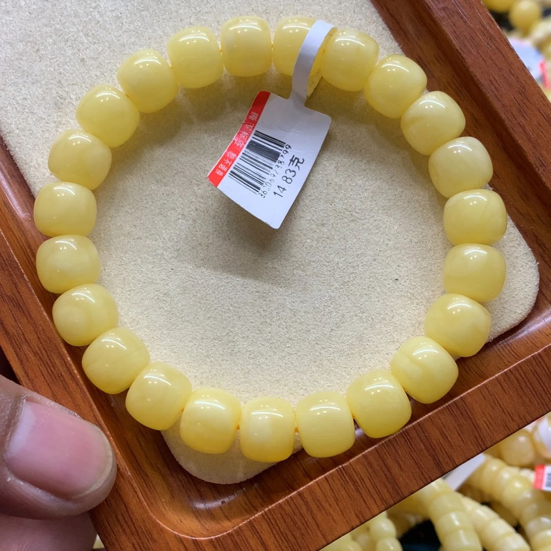 未镶嵌蜜蜡手链蜜蜡