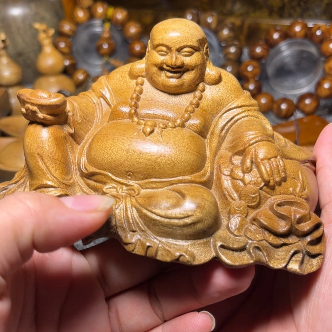 金丝楠弥摆件小叶