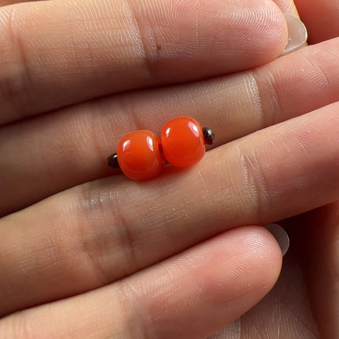 南红玛瑙珠子未镶嵌花*宝