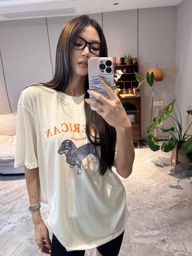 R-HER【腊肠小狗】多巴胺减龄可爱洋气休闲日常通勤夏季女士短袖