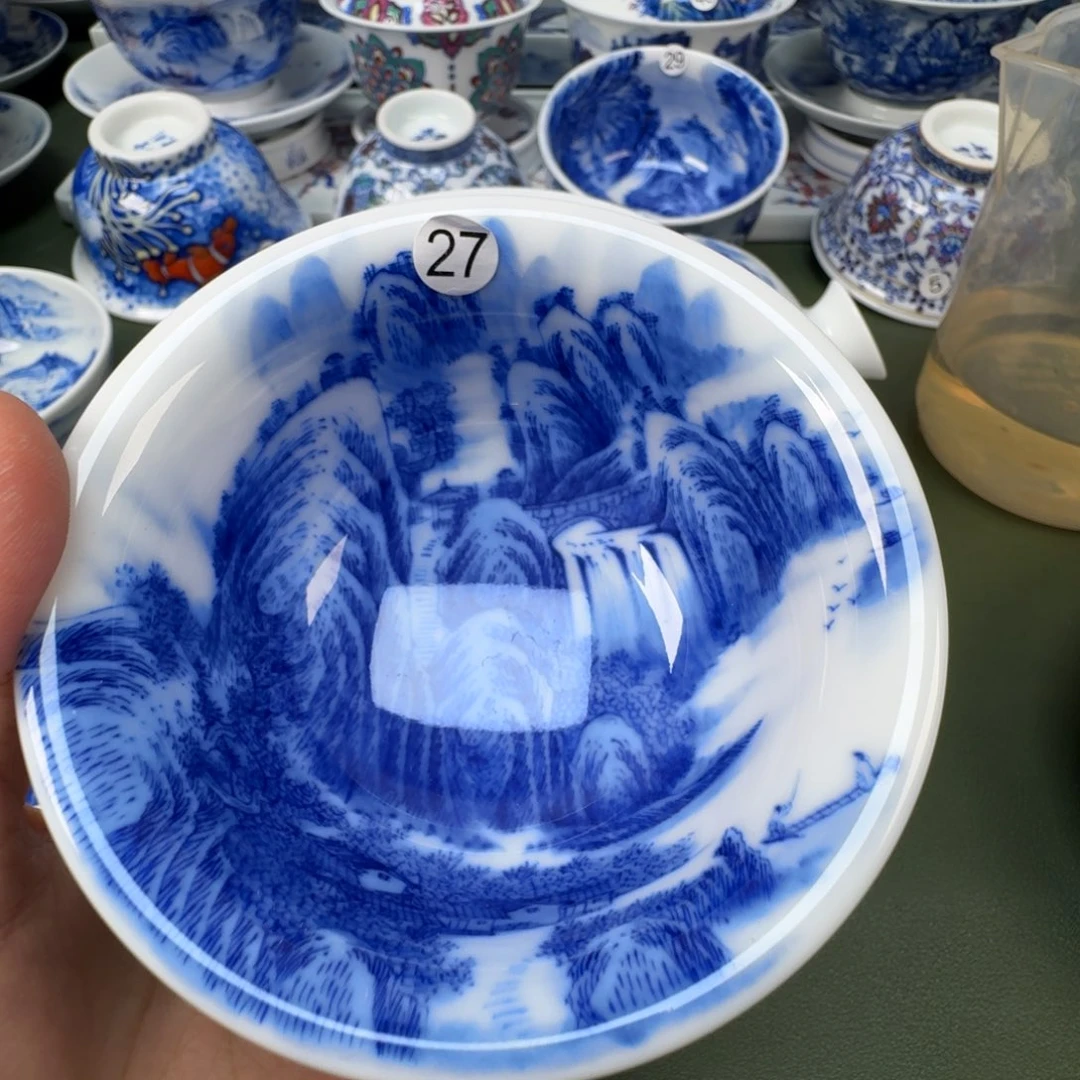 陶景德镇纯手工纯手绘茶具木木27