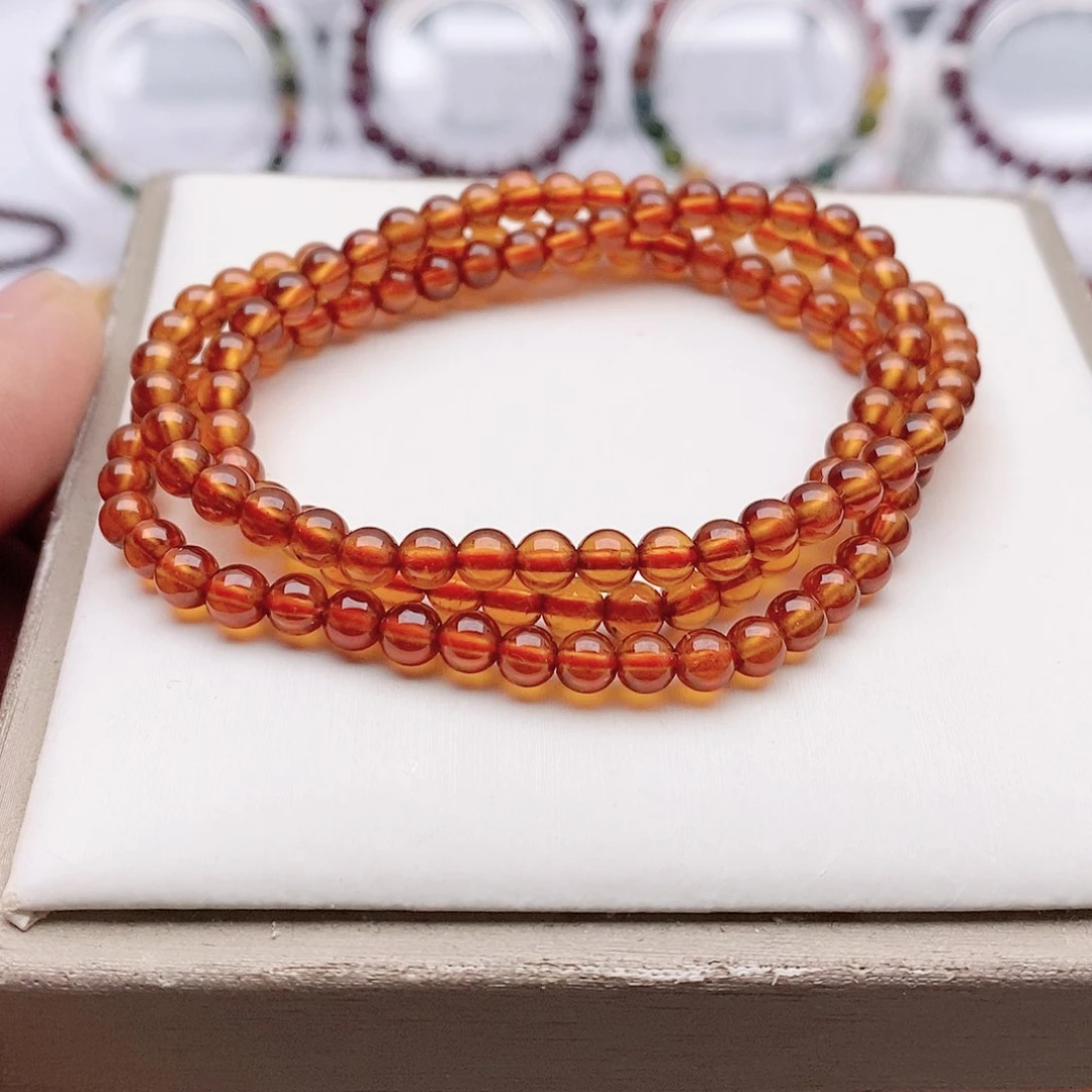 【闪购商品】石榴石（芬达石）手链未镶嵌4:6