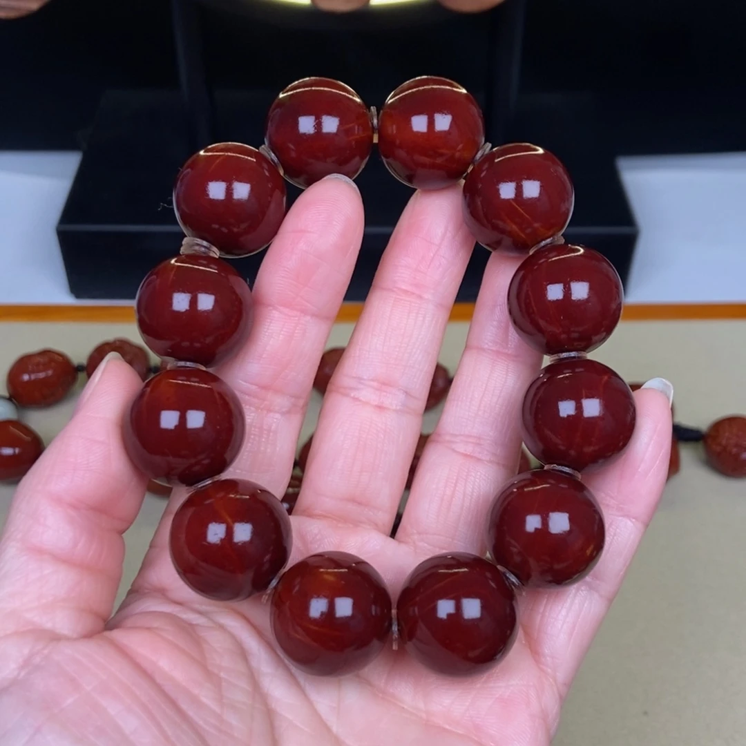 橄榄核吊坠四花光珠