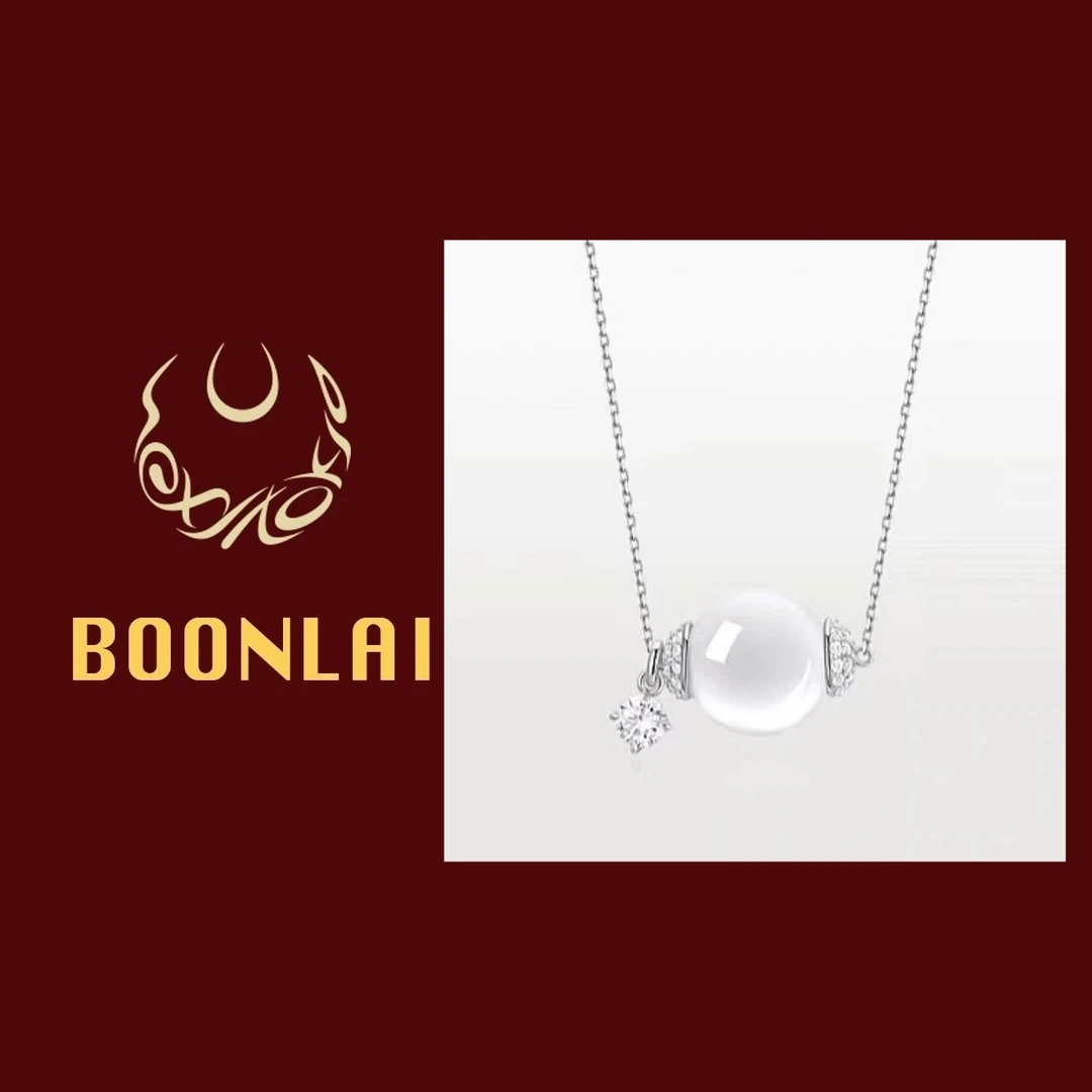 铜合金项链 【满七免一】Boonlai 透色球球镶钻项链1350