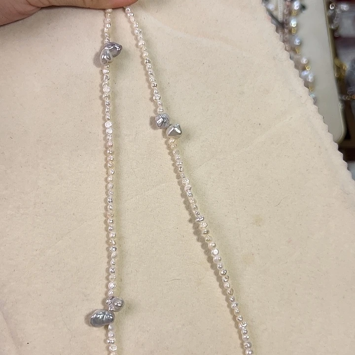 银S925镶嵌淡水珍珠天然淡水珍珠设计款