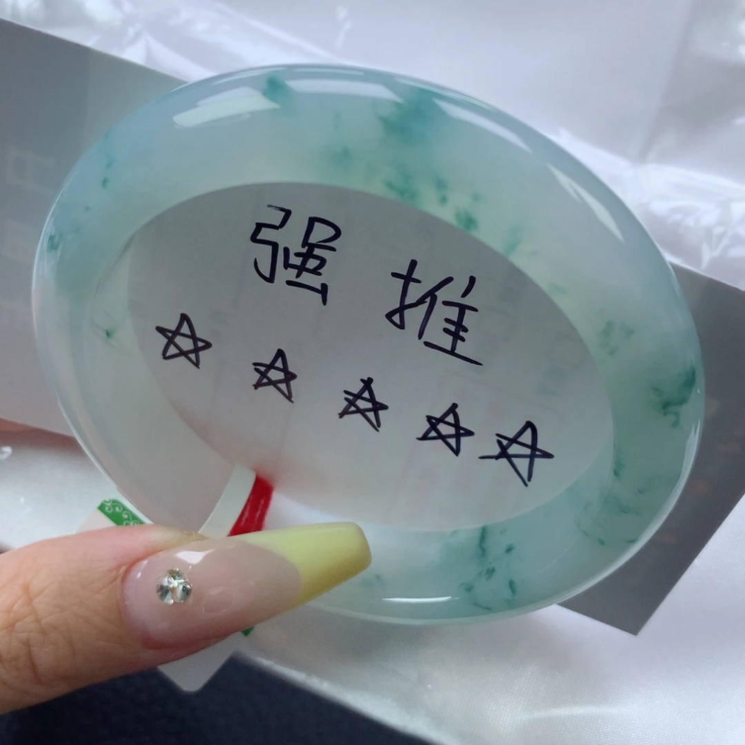 翡翠手镯未镶嵌缅甸天然翡翠A货55.8