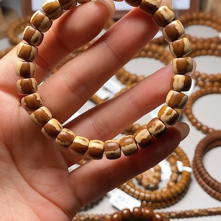 紫金鼠手串8.5实心鼠西瓜纹三花单圈