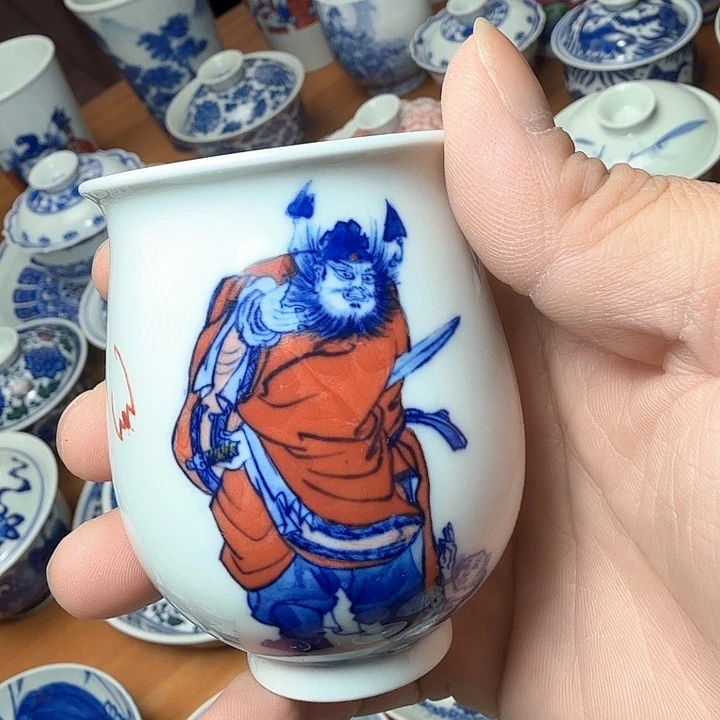 陶手绘钟馗福利款单杯