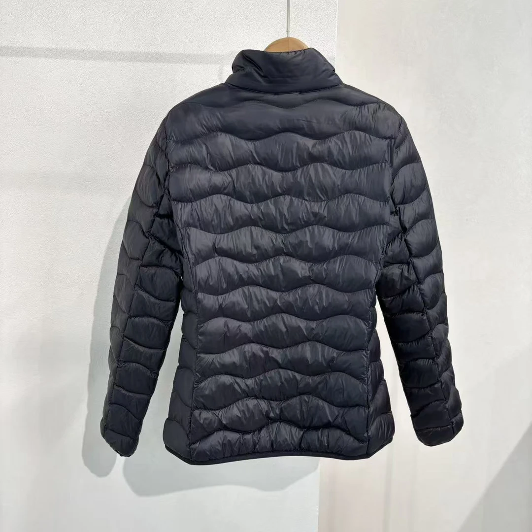 CSY5351 意大利客人订单 薄款e波浪收腰立领棉服