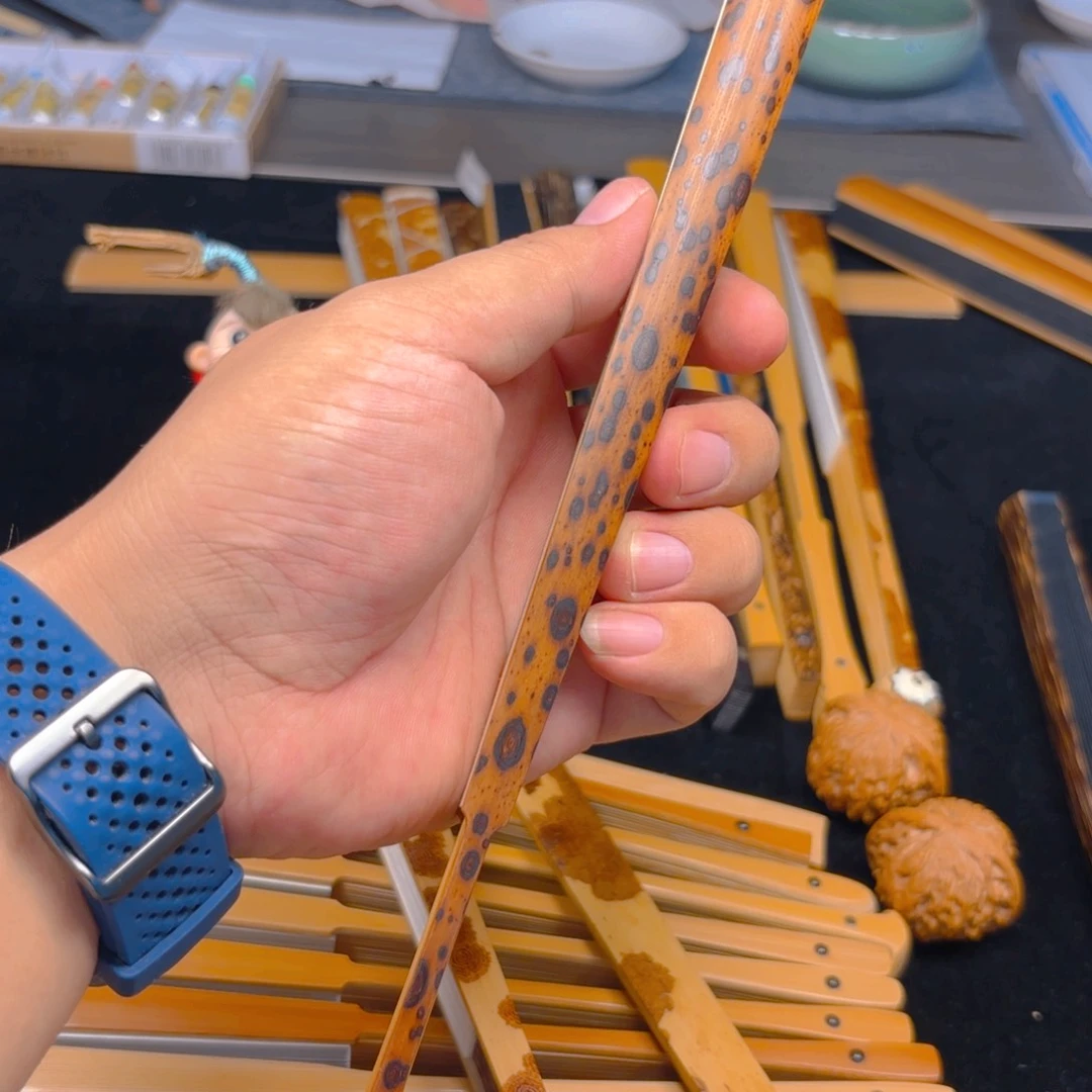 聚***社扇子郑立辉老梅鹿双合