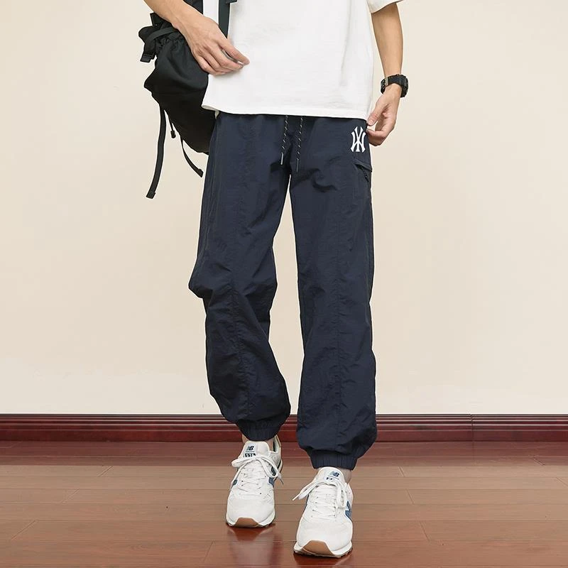 香港Npkp Couture正品/高端冰丝男夏季薄款宽松直筒裤运动速干裤