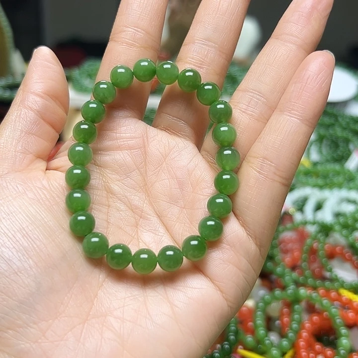 小***）和田玉（碧玉）未镶嵌手链