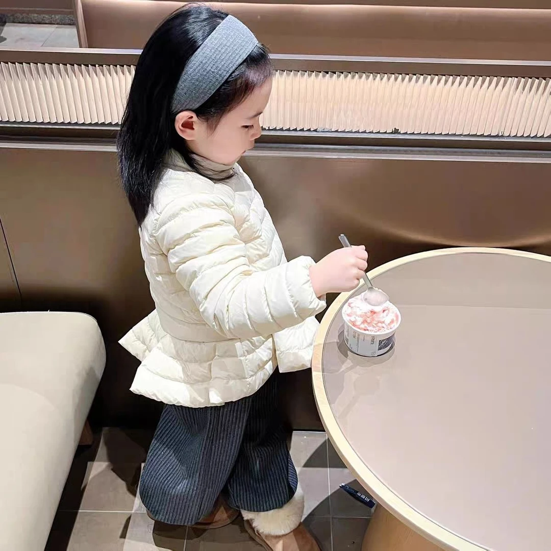 女童棉服2025新款秋冬儿童时尚百搭保暖外套洋气女孩加厚长袖上衣