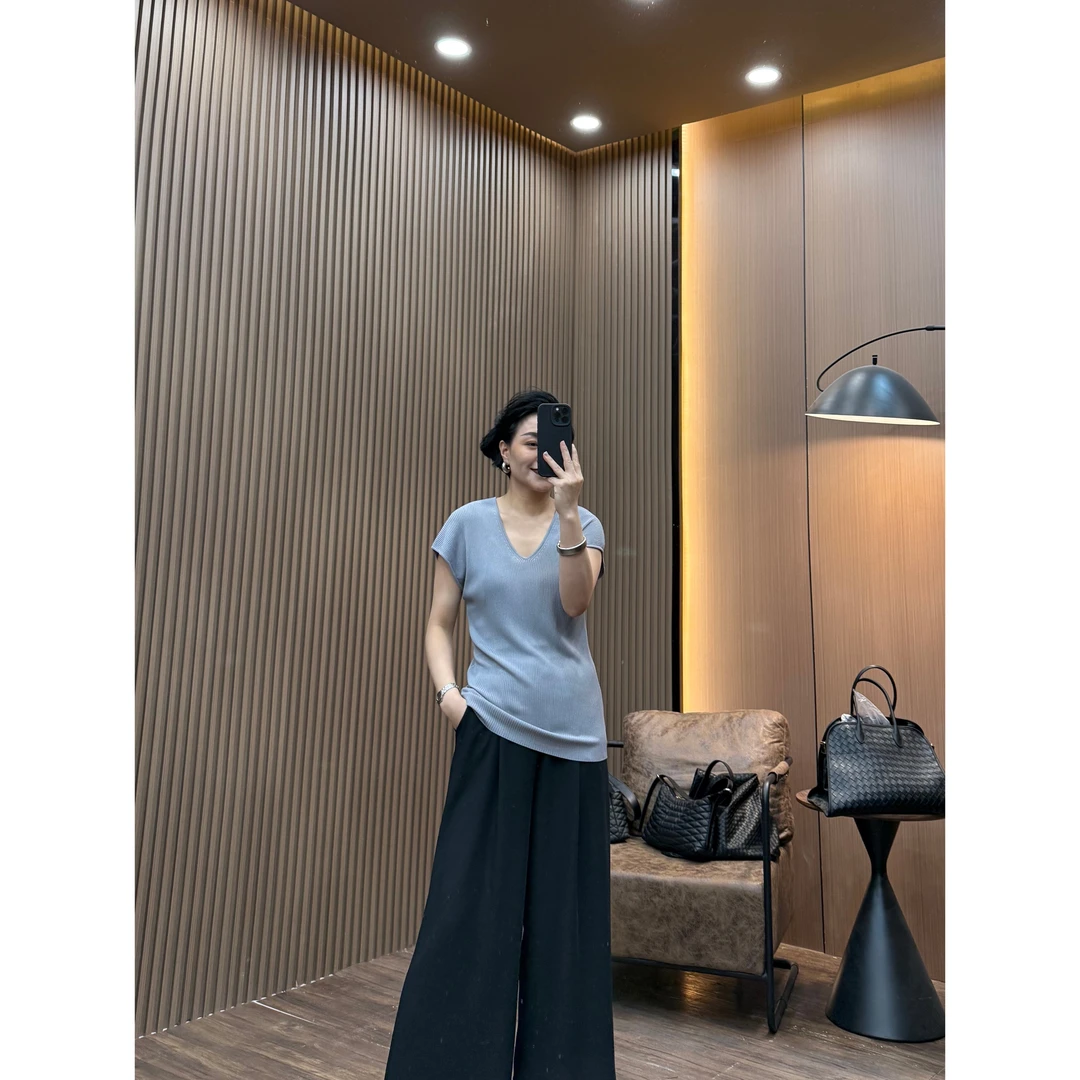 美丽定制曲珠V领加大半袖160斤以内