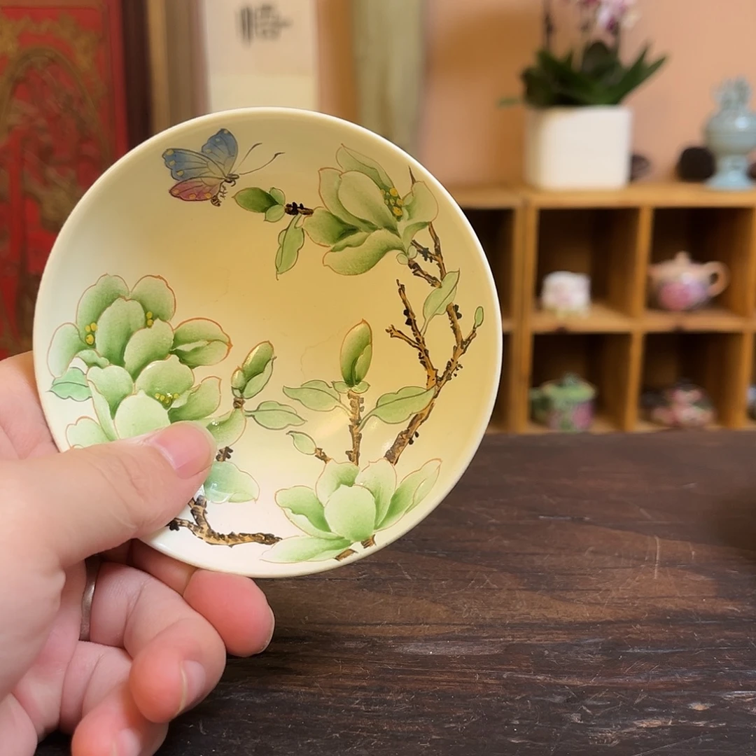 ****的柴烧手工手绘陶瓷