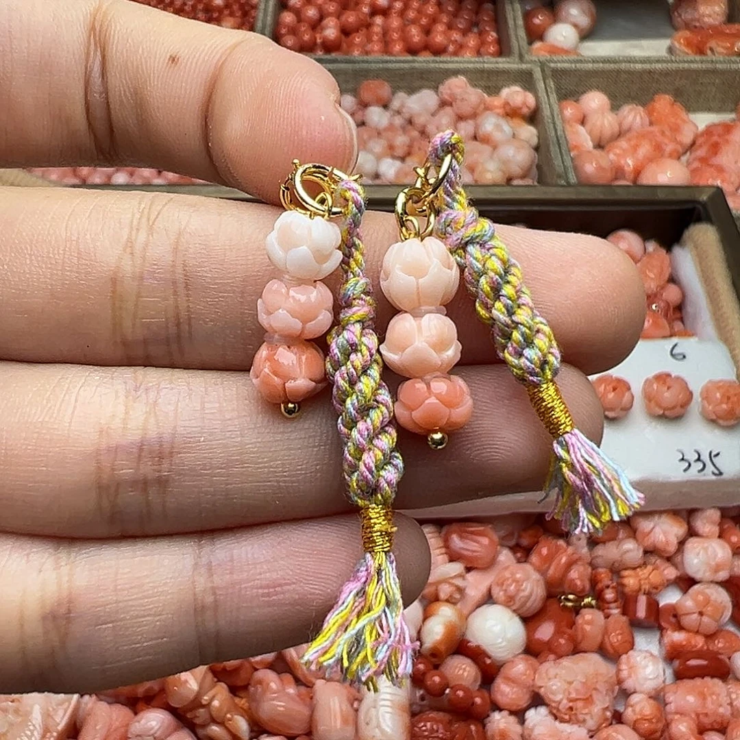 银S925莲花侧挂开口