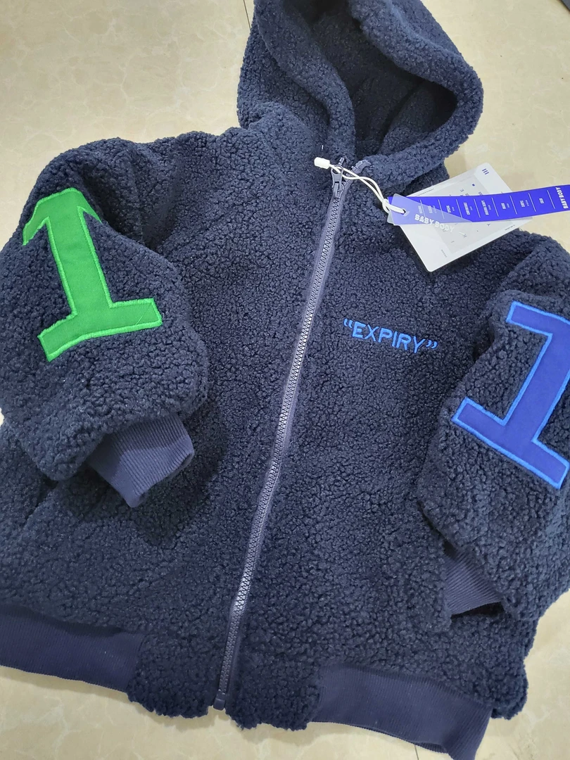 秋冬男童新款加厚糕糕毛连帽毛毛外套