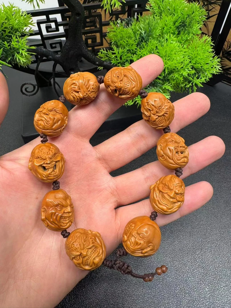 1.9山鬼经典恶僧核雕手串