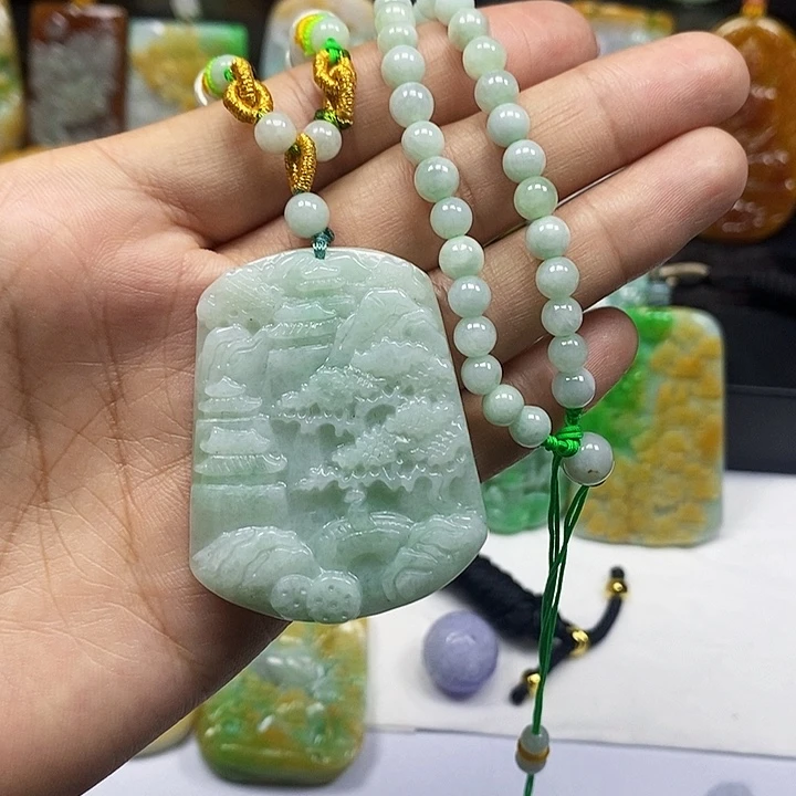 翡翠未镶嵌颈饰天然翡翠A货