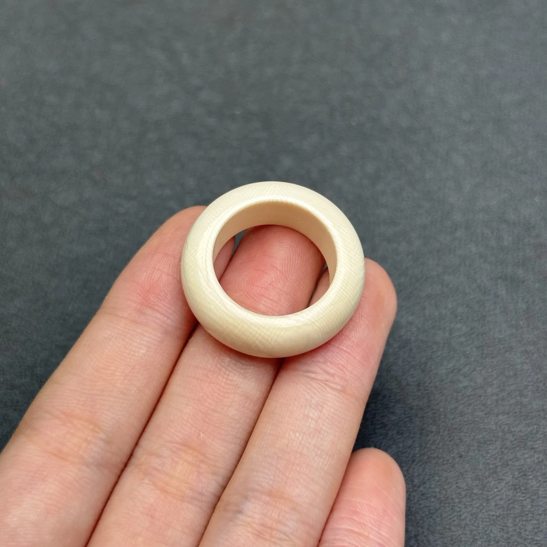 J4106天然猛犸牙 扳指 18.7*10mm支持鉴定 假一罚四