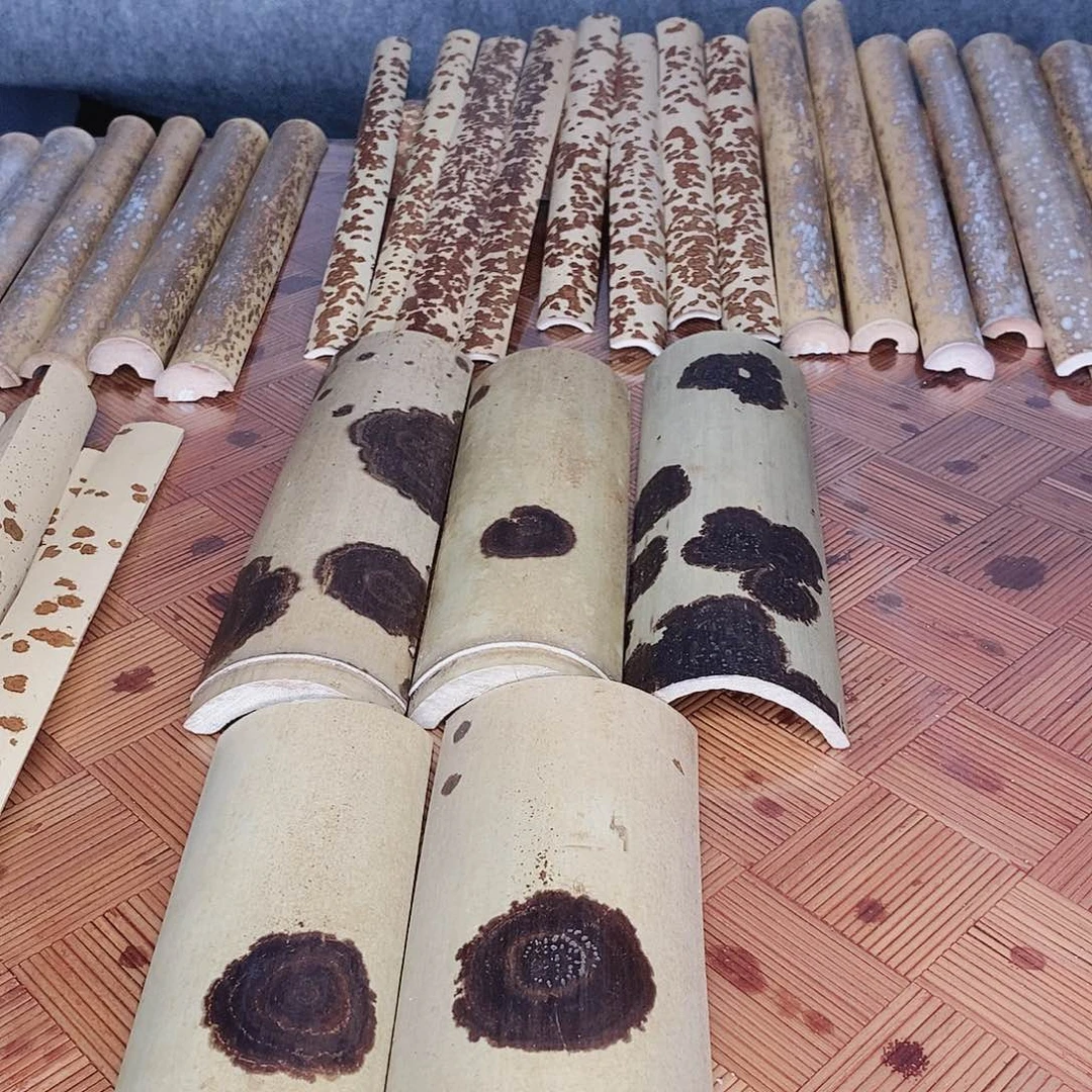 云南黑湘妃竹料5片如图