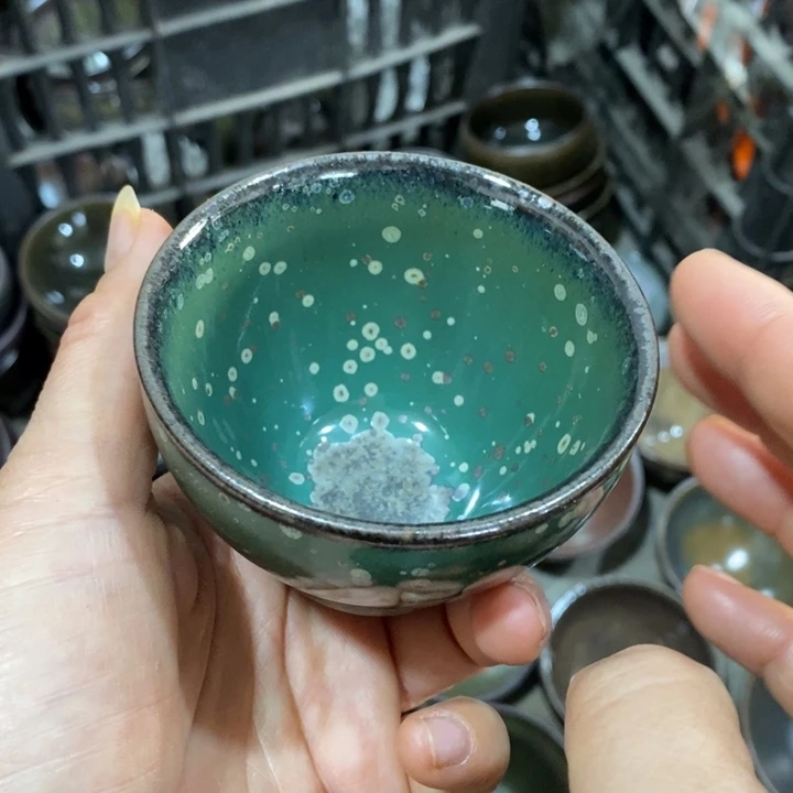 用***6茶盏建阳建盏微瑕墨梅