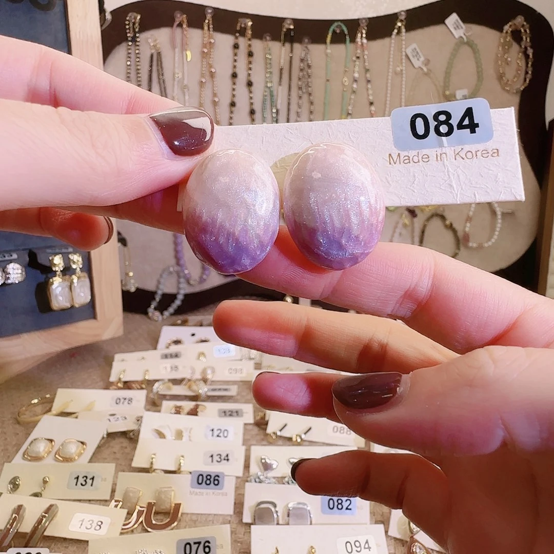 仿珍珠铜合金925银耳钉