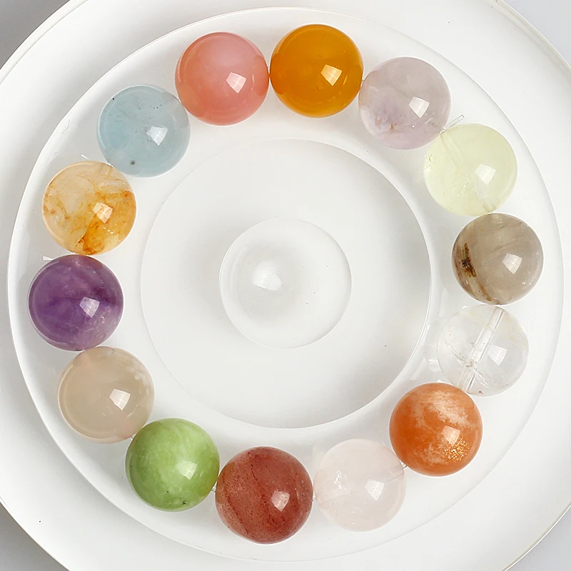 水晶直播珠串天然散珠【直播间开挖】DIY手链简约水晶手串水