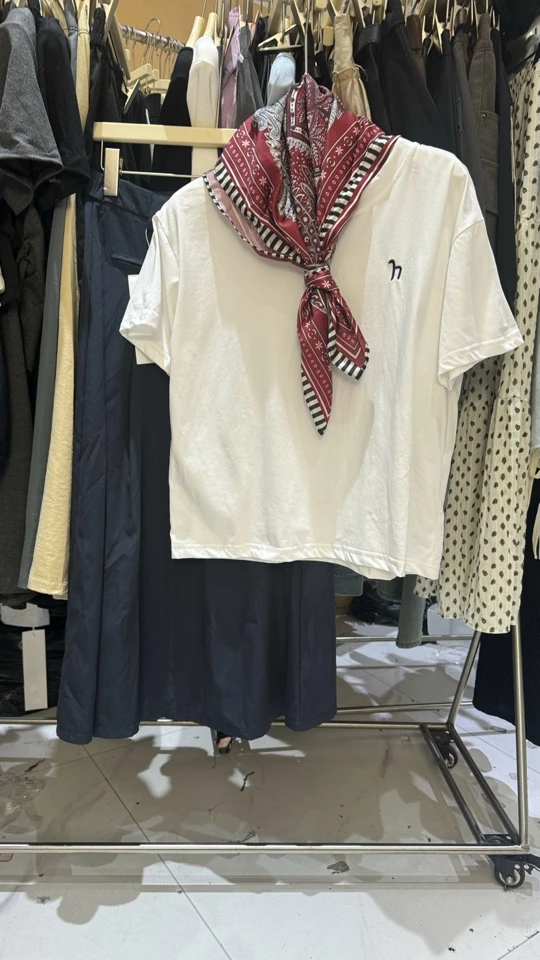 930慵懒风通勤时尚套装休闲短袖时尚百搭女装夏季印花小衫女士