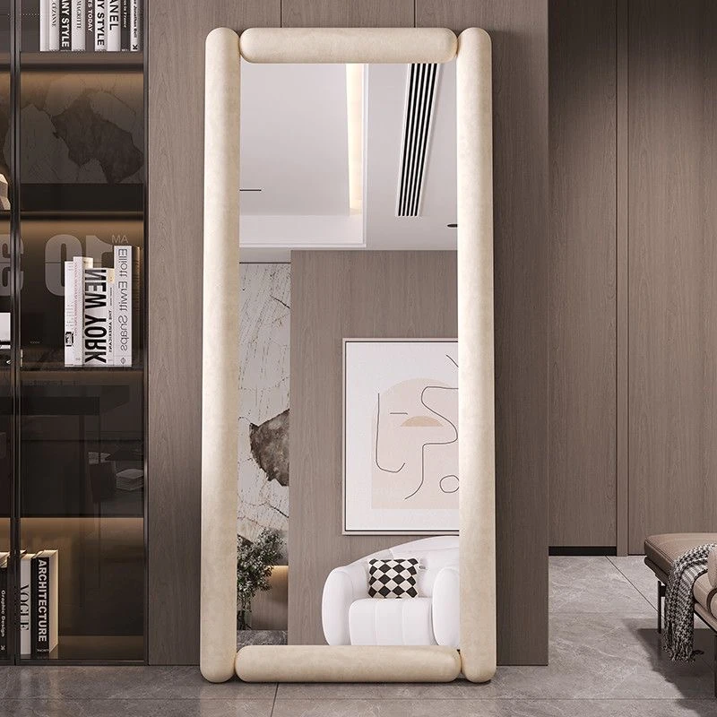 简约艺术全身镜ins风网红现代家用落地镜穿衣镜客厅服装店大镜子
