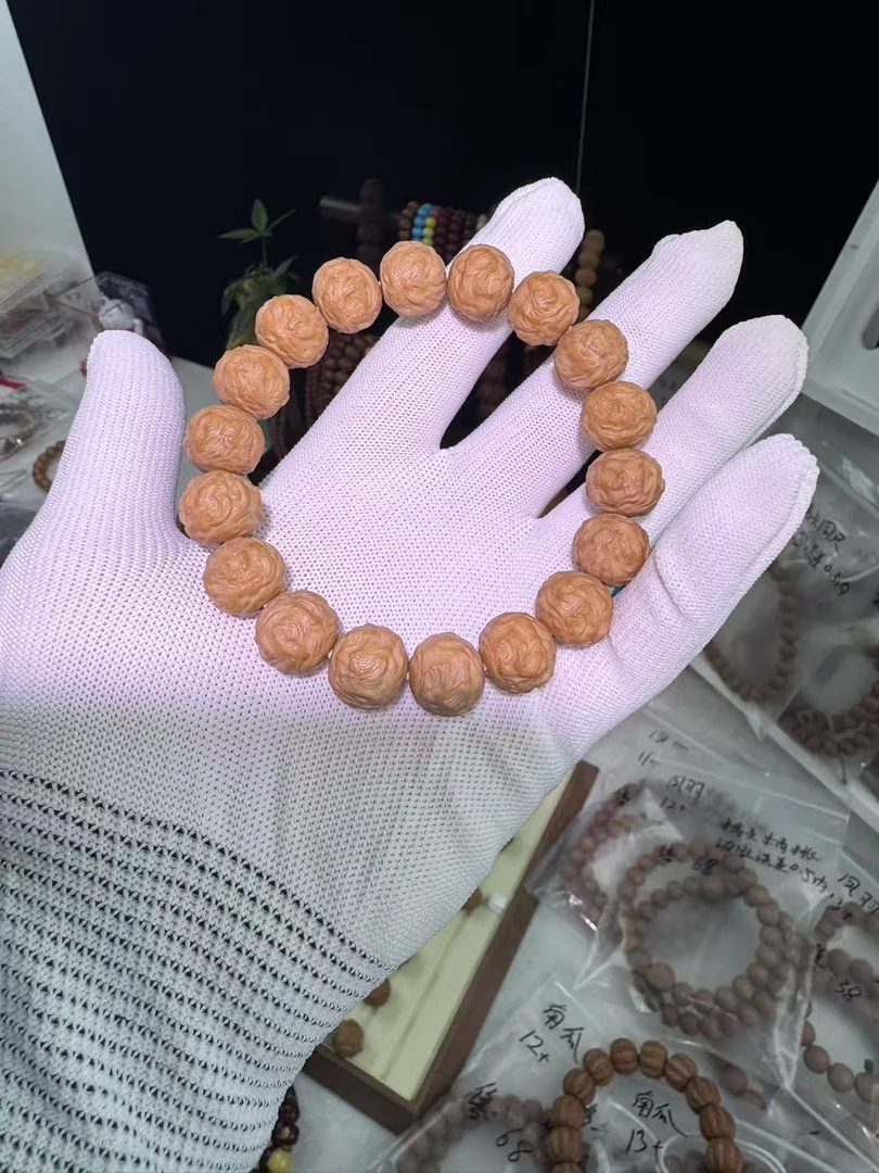 【游龙】全品无暇游龙雕刻款猴头手串