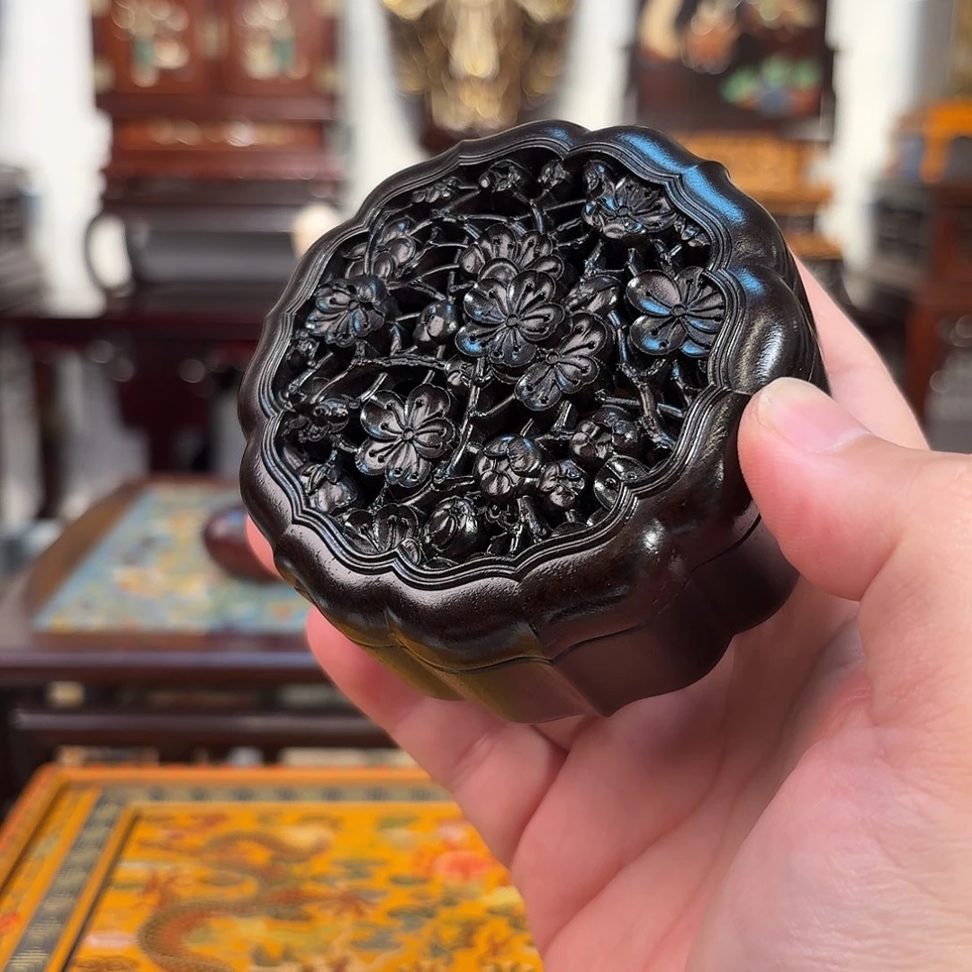 黑酸枝木类成套家具紫光檀香盒