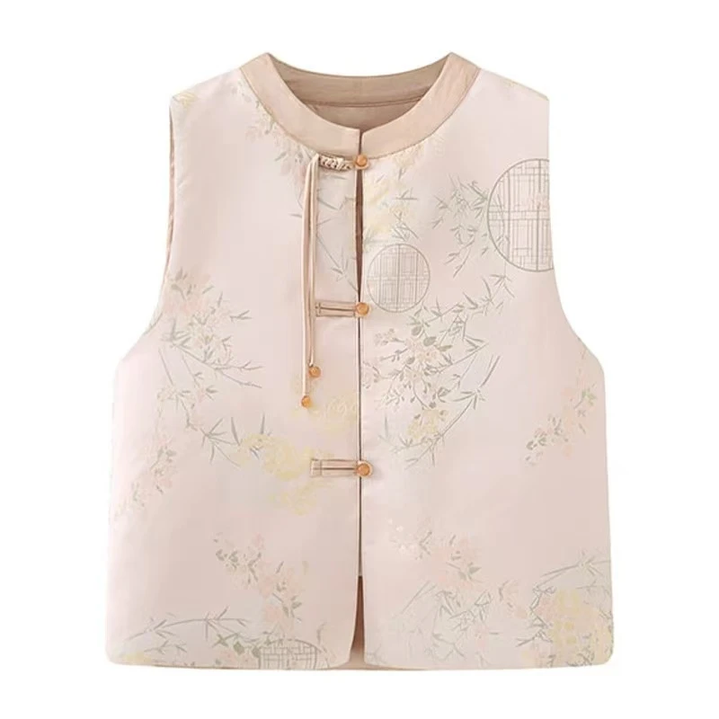 【6元运补】1536新款系带宽松新中式马甲