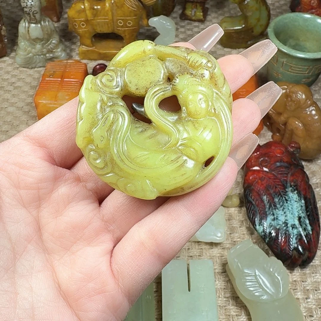 白玉菩提吊坠挂件