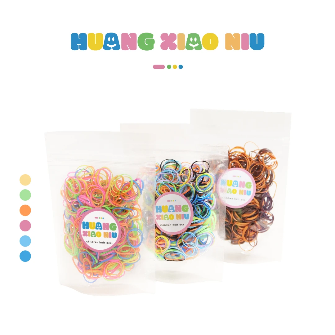 黄小妞韩国宝宝小皮筋婴儿不伤发基础一次性发圈儿童扎头发橡皮筋