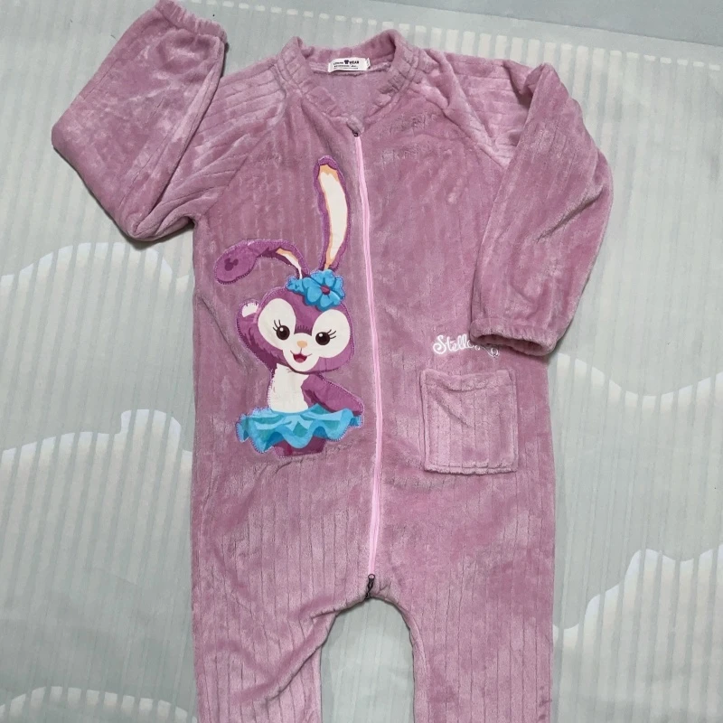女童连体睡衣秋冬季法兰绒女孩睡袋珊瑚绒儿童薄款青少年防踢卡通