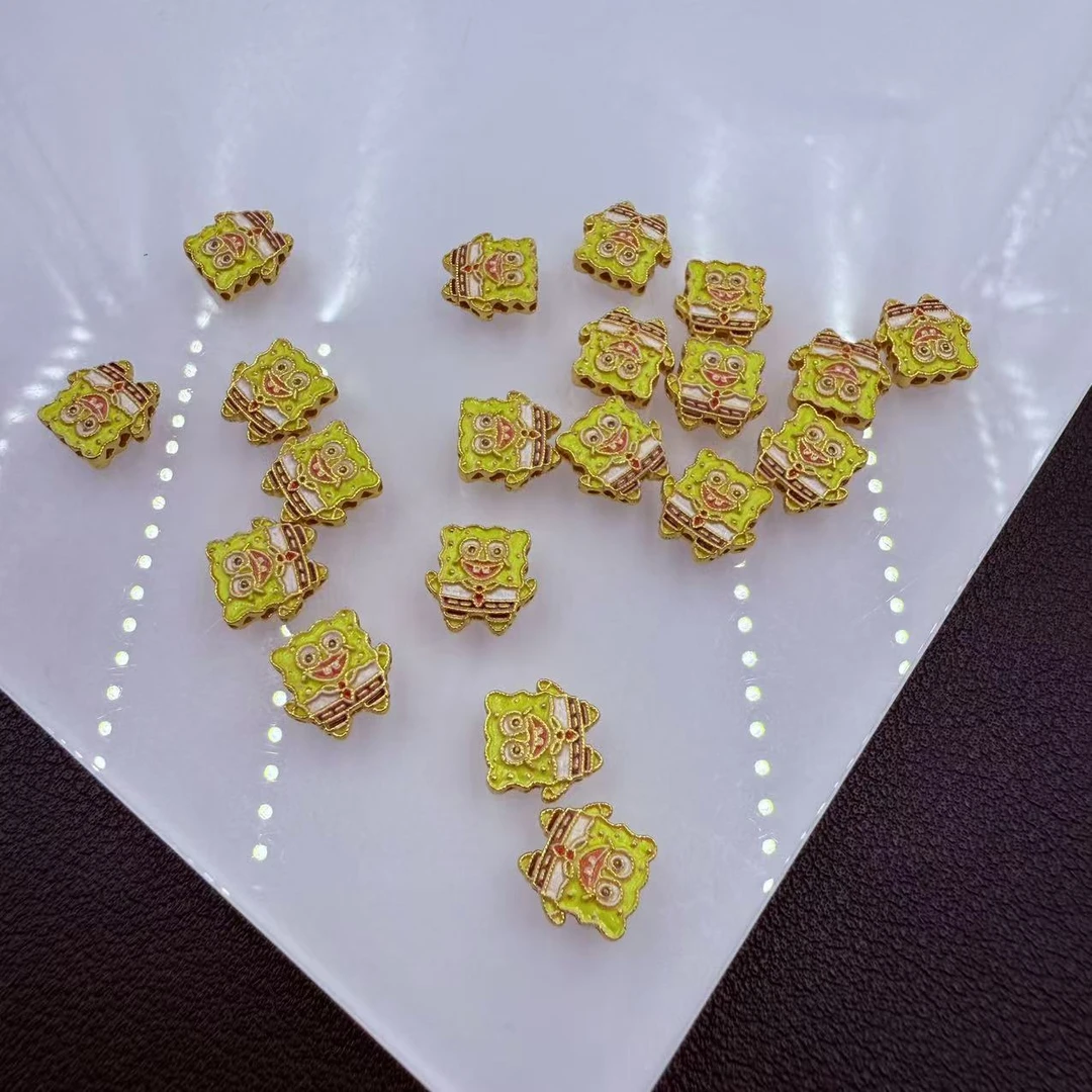 925银珐琅银制品 「戴琴珠宝」FR6012-银珐琅海绵宝宝配饰