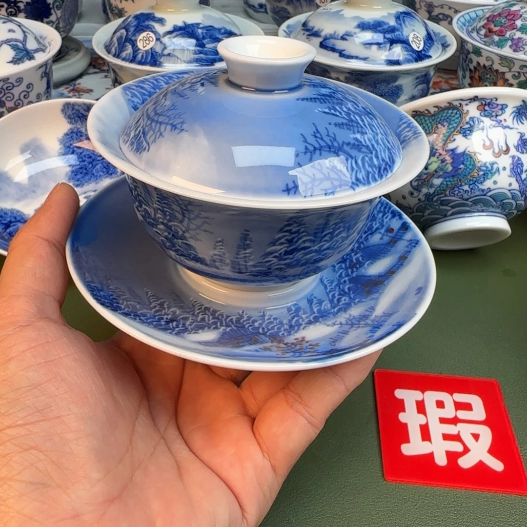 纯手工纯手绘茶具石头210