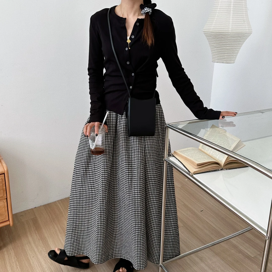 【大林自制】2025新春 显瘦收褶针织开衫打底T