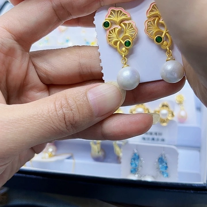 淡水珍珠颈饰银S925镶嵌