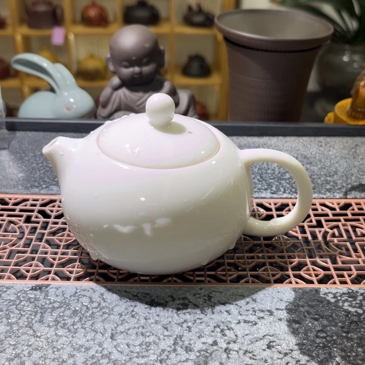 紫砂紫砂羊脂玉瓷西施250cc
