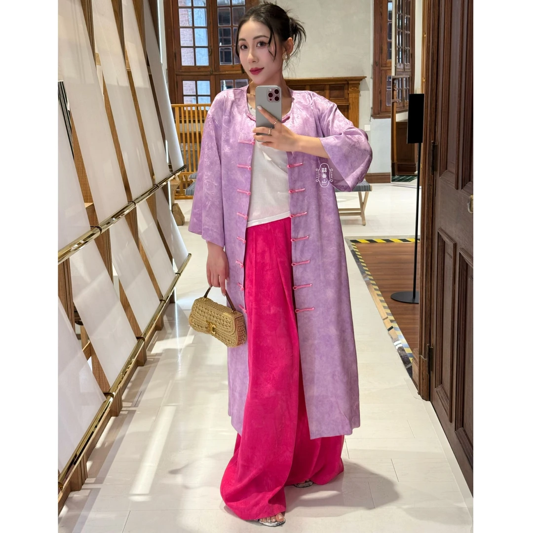 【囍番山·2025·夏季】喜鹊上枝头•浪漫紫•高定款大长袍