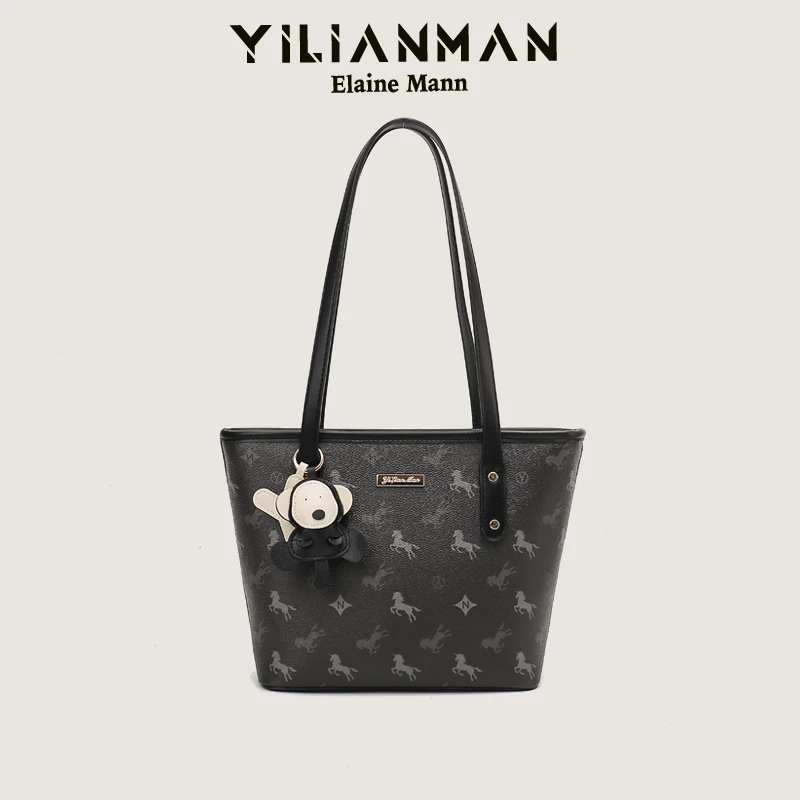 伊莲曼女包原创小众设计大学生通勤轻便托特小包2025新款单肩包包